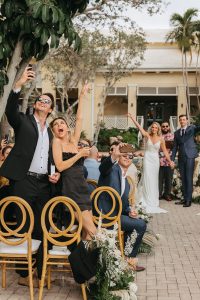 Luxury outdoor Florida wedding in Coconut Point, Florida by Alicia D'Elia Photography.