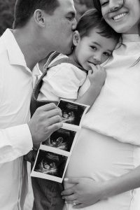 Baby announcement session in Denver Colorado by Alicia D'Elia Photography.