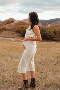 Baby announcement session in Denver Colorado by Alicia D'Elia Photography.