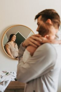 A sweet in-home newborn session by Alicia D'Elia Photography, Colorado family photographer.