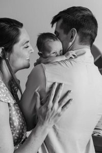 A sweet in-home newborn session by Alicia D'Elia Photography, Colorado family photographer.
