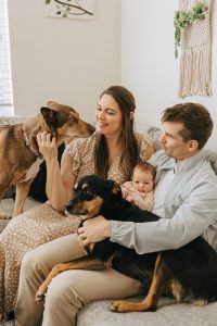 A sweet in-home newborn session by Alicia D'Elia Photography, Colorado family photographer.