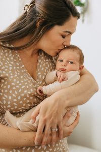 A sweet in-home newborn session by Alicia D'Elia Photography, Colorado family photographer.
