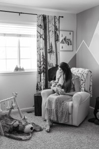 A sweet in-home newborn session by Alicia D'Elia Photography, Colorado family photographer.
