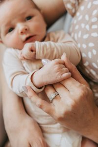 A sweet in-home newborn session by Alicia D'Elia Photography, Colorado family photographer.