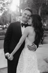 Bride and groom portraits at The Surf Hotel in Buena Vista by Alicia D'Elia Photography