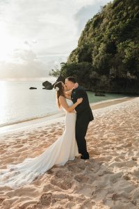 Elopement on the beach in Guam by Alicia D'Elia Photography.