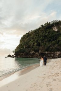 Elopement on the beach in Guam by Alicia D'Elia Photography.