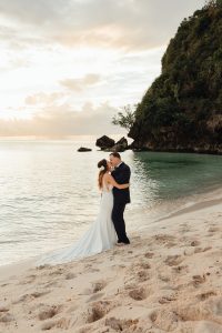 Elopement on the beach in Guam by Alicia D'Elia Photography.