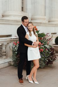 Colorado couples photographer specializing in city engagement sessions.