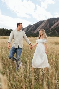 Colorado couples photographer specializing in city engagement sessions.