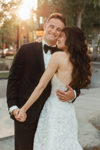 Bride and groom portraits at The Surf Hotel in Buena Vista by Alicia D'Elia Photography