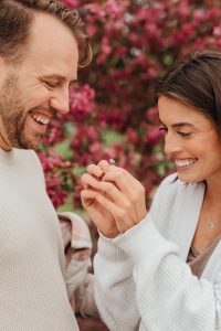 Spring proposal at City Park in Denver, Colorado